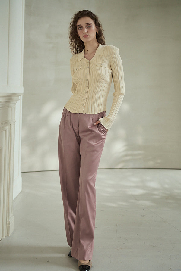 Ciara Satin Pants -Mauve-  S/M 2size