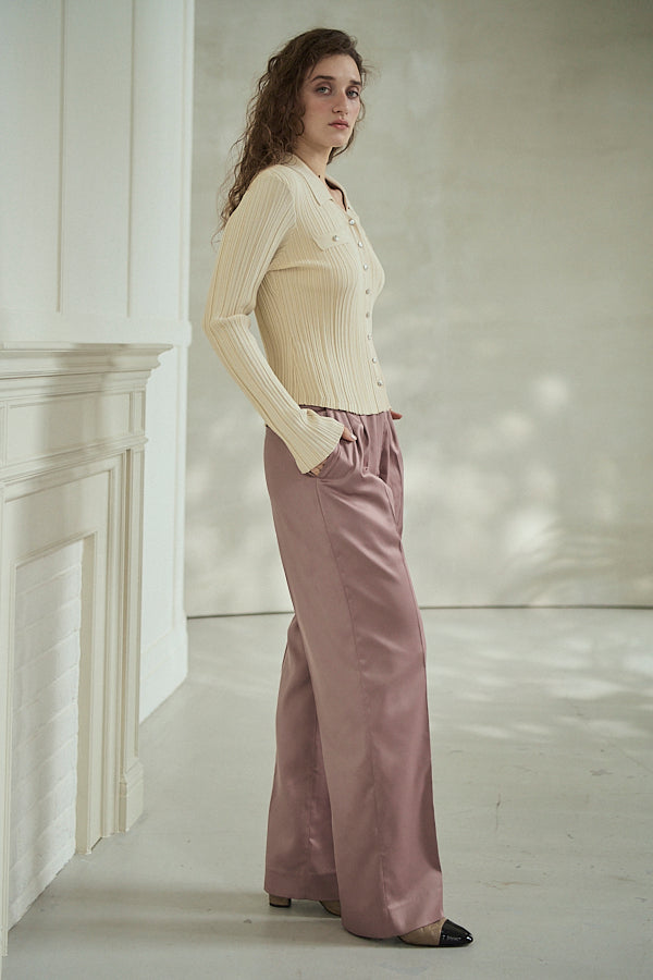 Ciara Satin Pants -Mauve-  S/M 2size
