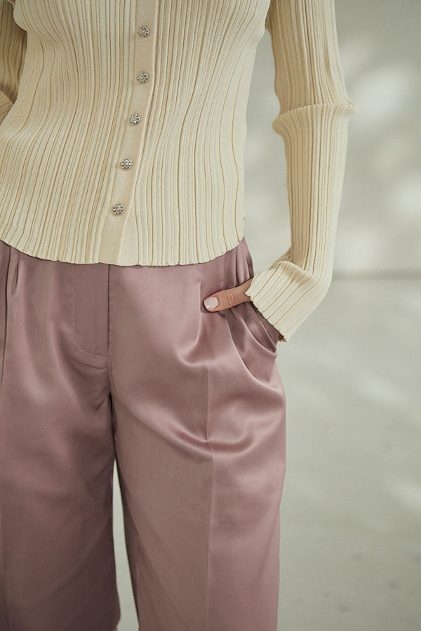 Ciara Satin Pants -Mauve-  S/M 2size