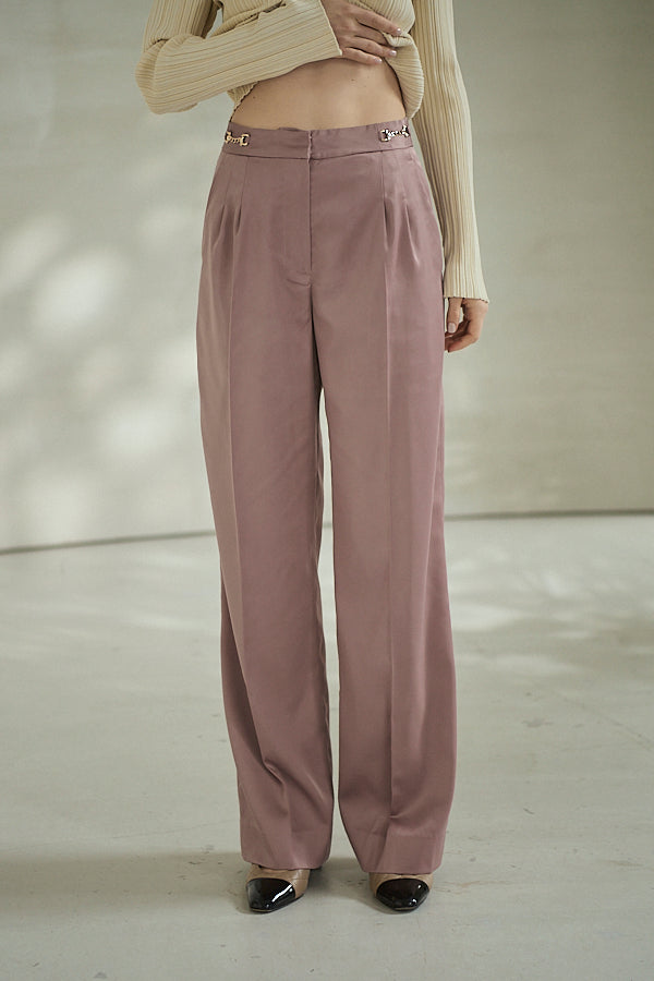 Ciara Satin Pants -Mauve-  S/M 2size