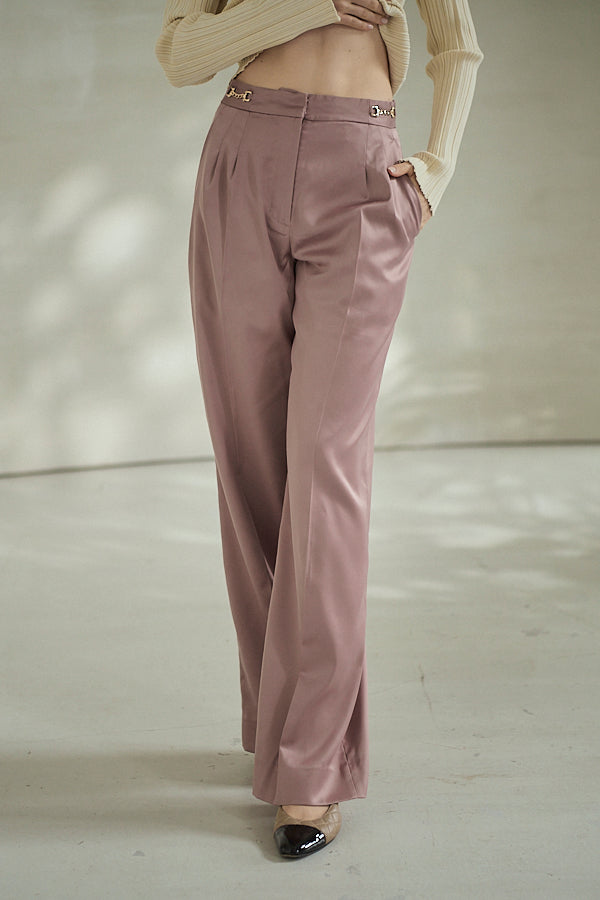 Ciara Satin Pants -Mauve-  S/M 2size