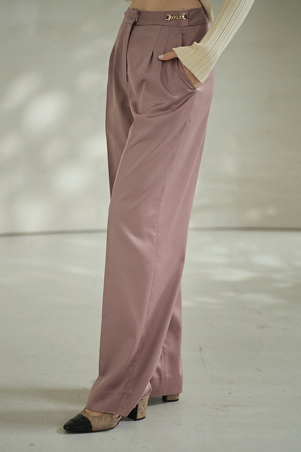 Ciara Satin Pants -Mauve-  S/M 2size