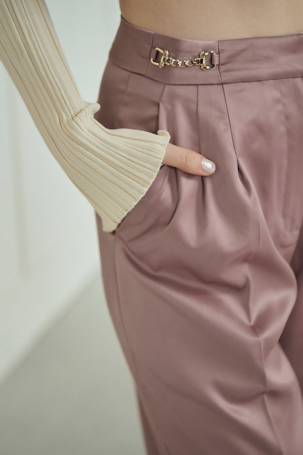 Ciara Satin Pants -Mauve-  S/M 2size