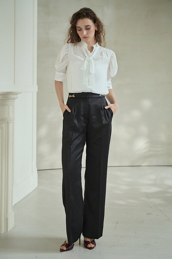 Ciara Satin Pants -Black-  S/M 2size