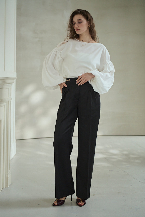 Joplin Sheer Blouse <br>-Off white-