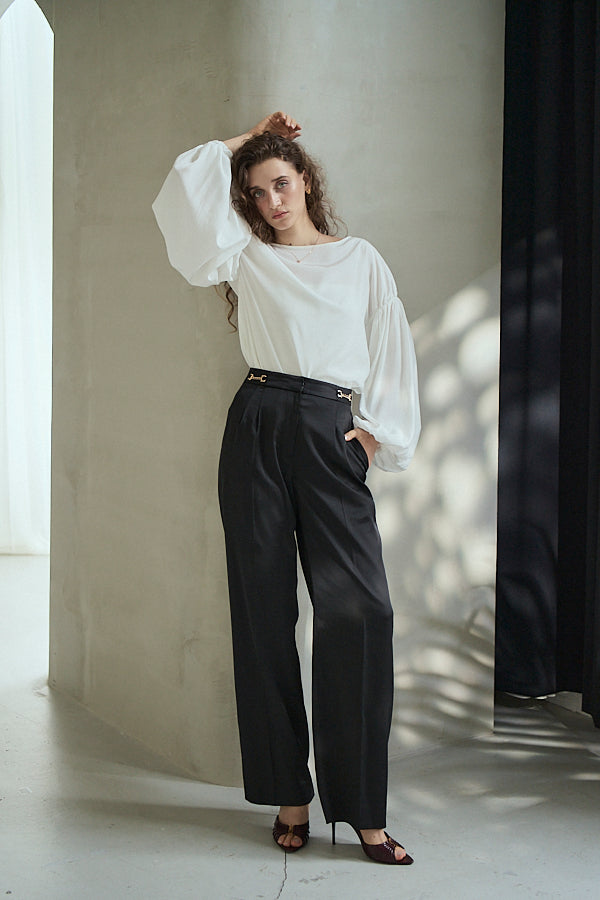 Joplin Sheer Blouse <br>-Off white-