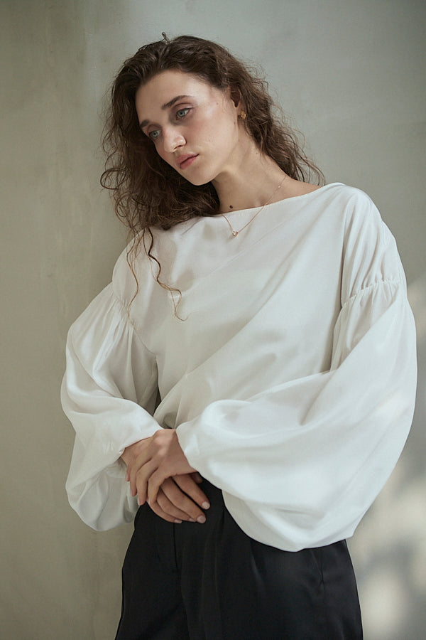 Joplin Sheer Blouse <br>-Off white-