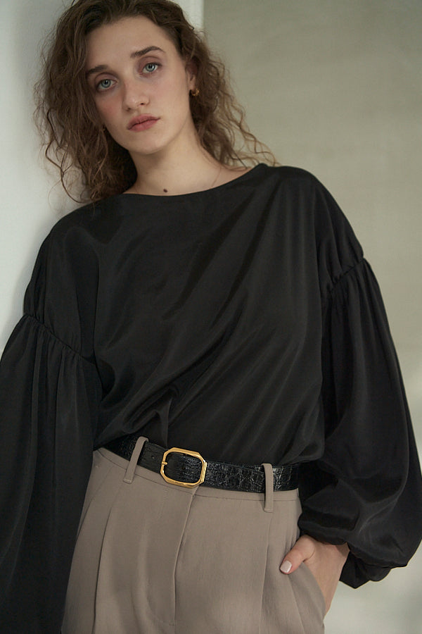 Joplin Sheer Blouse <br>-Black-