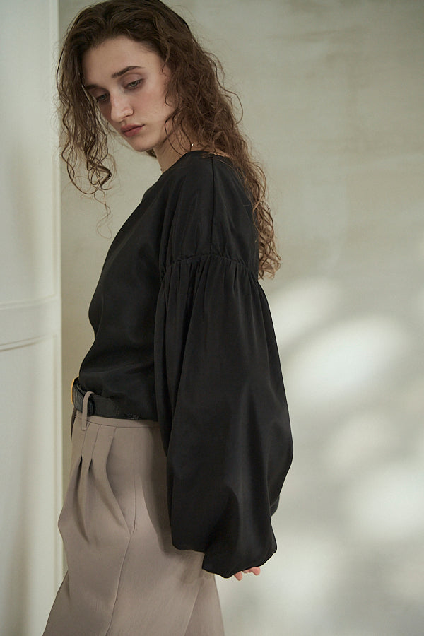Joplin Sheer Blouse <br>-Black-