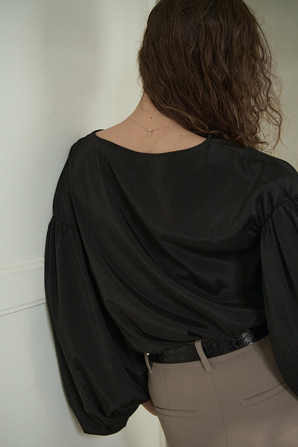 Joplin Sheer Blouse <br>-Black-