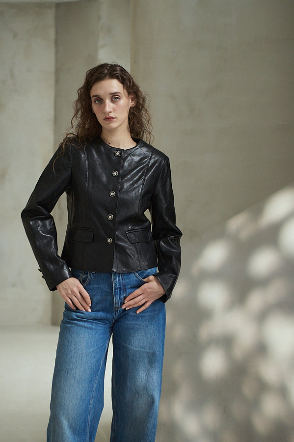 Camelia Quilted Jacket <br>-Black-