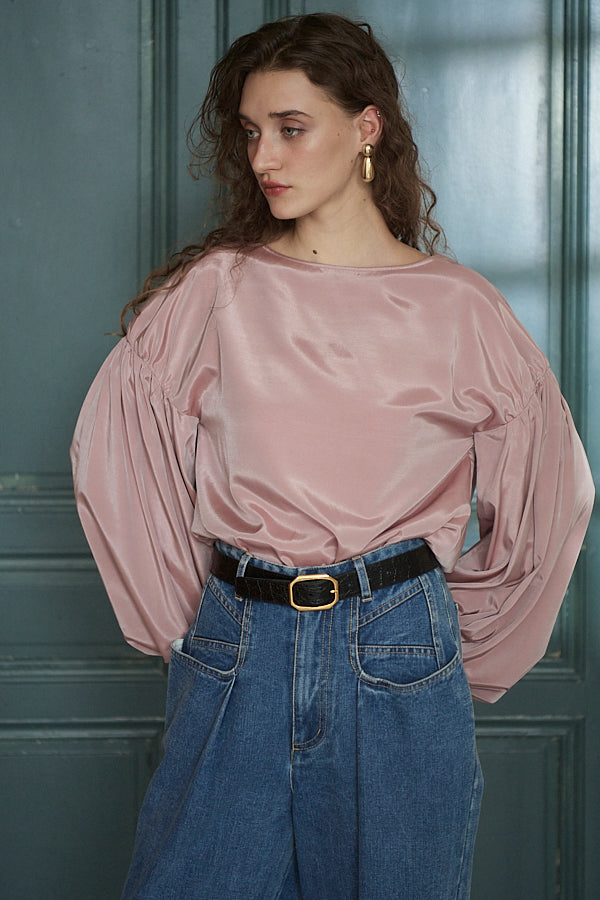 Joplin Sheer Blouse <br>-Mauve pink-