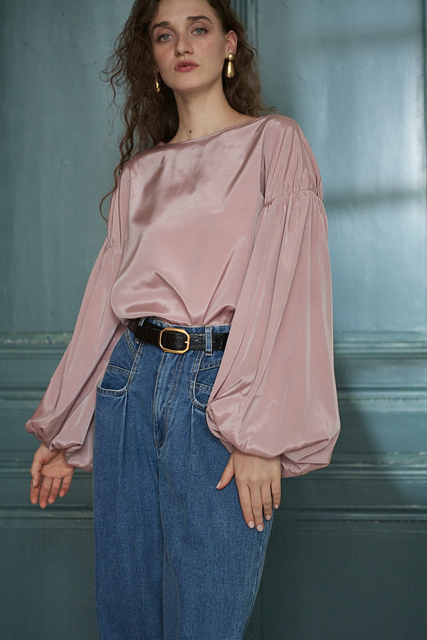 Joplin Sheer Blouse <br>-Mauve pink-