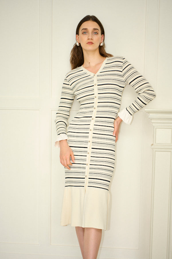 Julita Knit Dress <br>-Border-