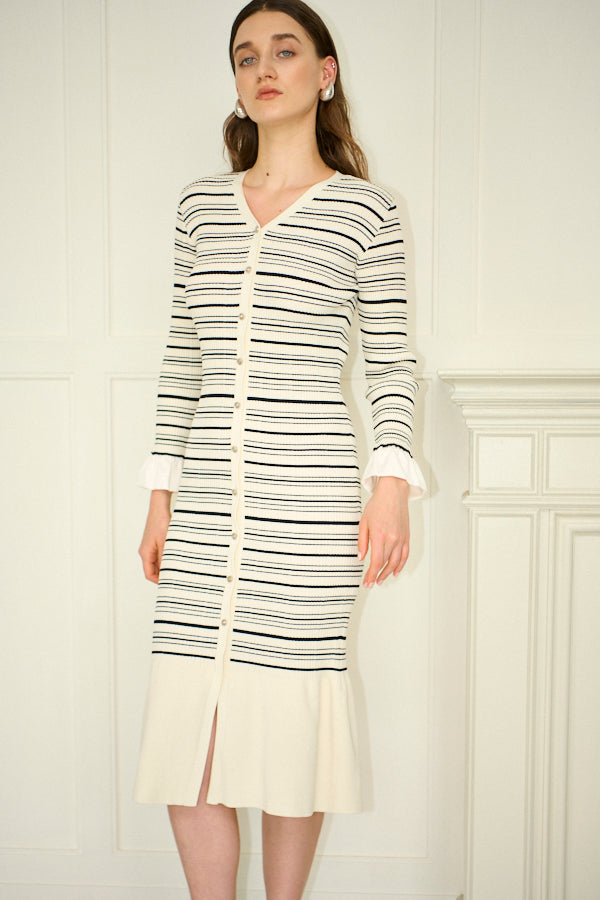 Julita Knit Dress <br>-Border-