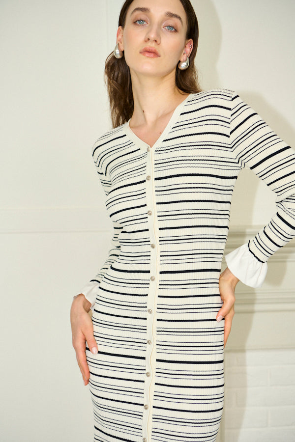 Julita Knit Dress <br>-Border-