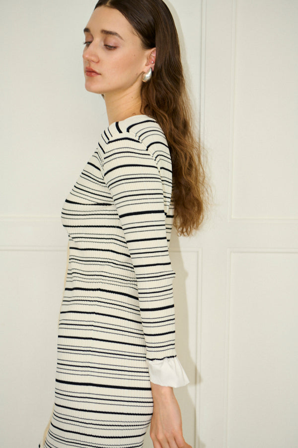 Julita Knit Dress <br>-Border-