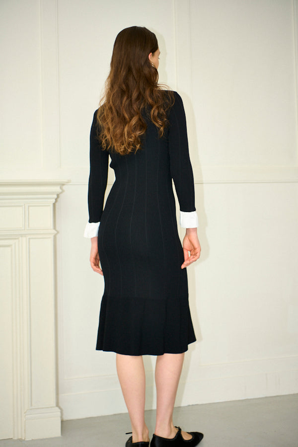 Julita Knit Dress <br>-Black-