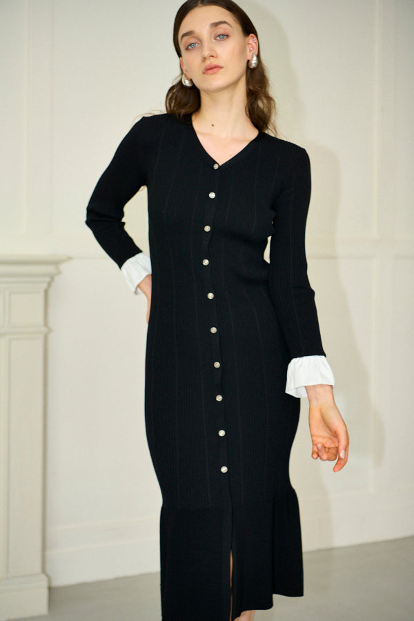 Julita Knit Dress <br>-Black-