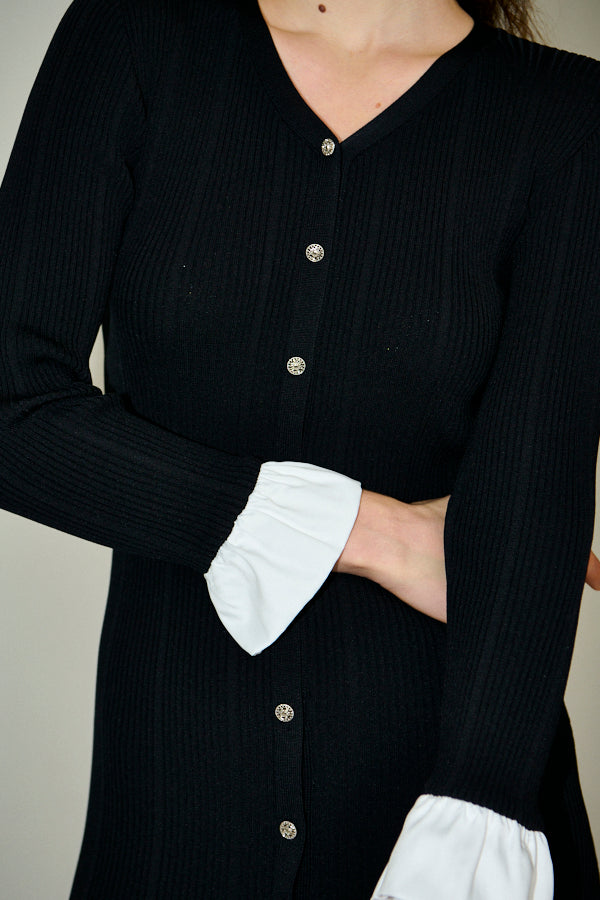 Julita Knit Dress <br>-Black-