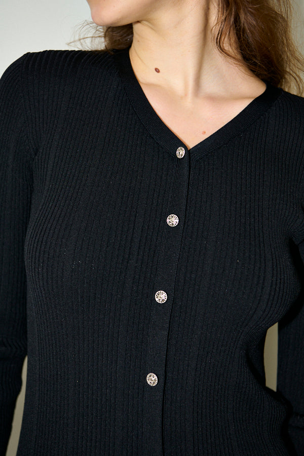 Julita Knit Dress <br>-Black-