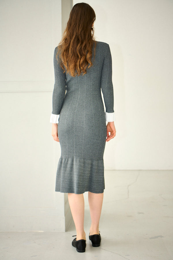 Julita Knit Dress <br>-Gray-