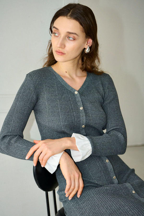 Julita Knit Dress <br>-Gray-