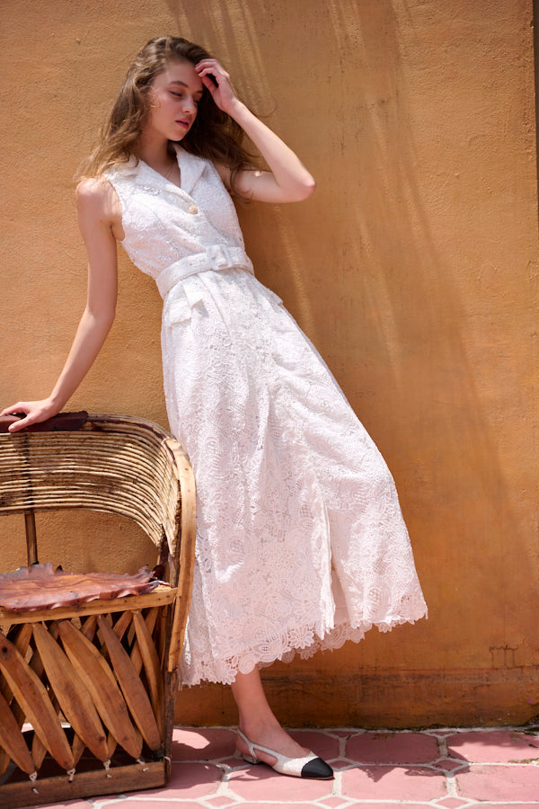 Josephina Lace Dress -WHT-