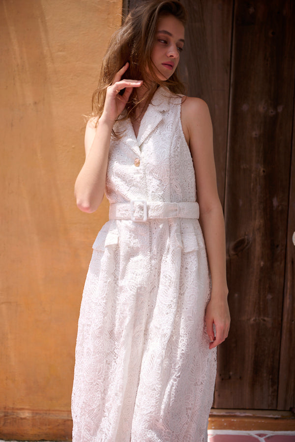 Josephina Lace Dress -WHT-