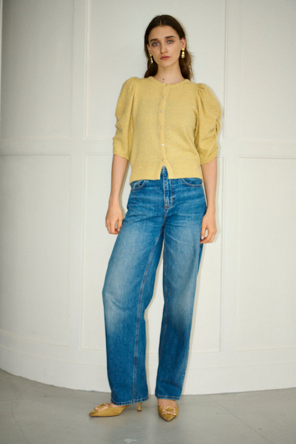 Mira Knit Cardigan <br>-YEL-