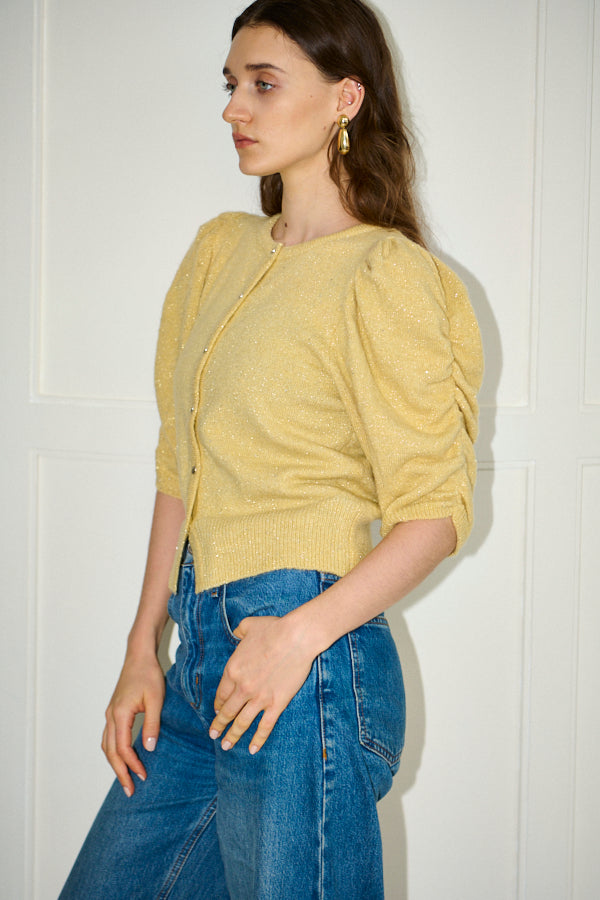 Mira Knit Cardigan <br>-YEL-