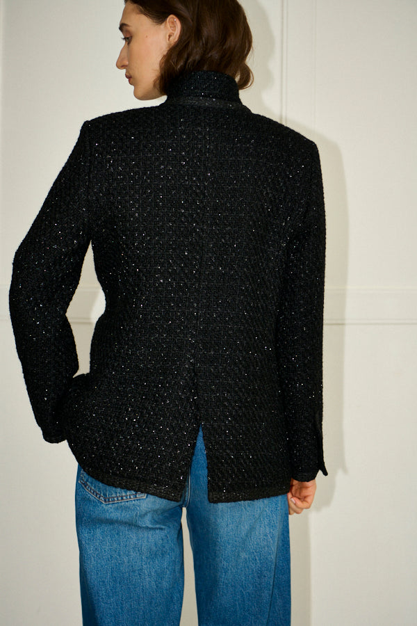 Ivanna Tweed Bow Jacket <br>-Black-