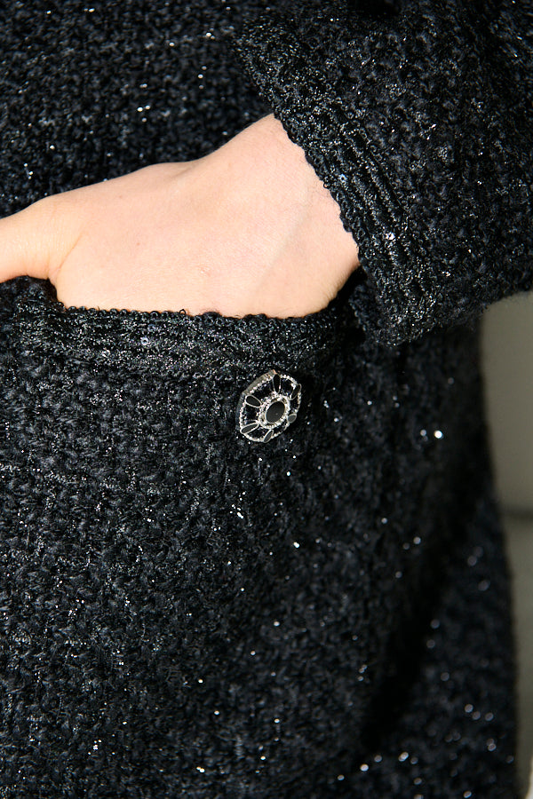 Ivanna Tweed Bow Jacket <br>-Black-