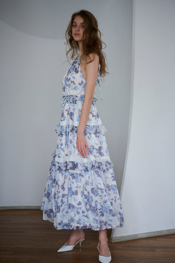 Julian Floral Dress -BLU-