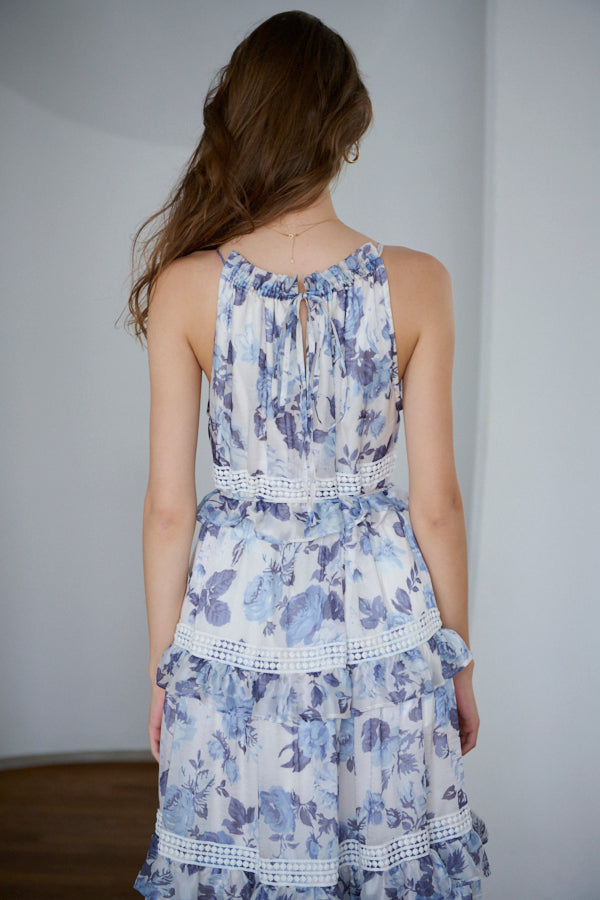 Julian Floral Dress -BLU-