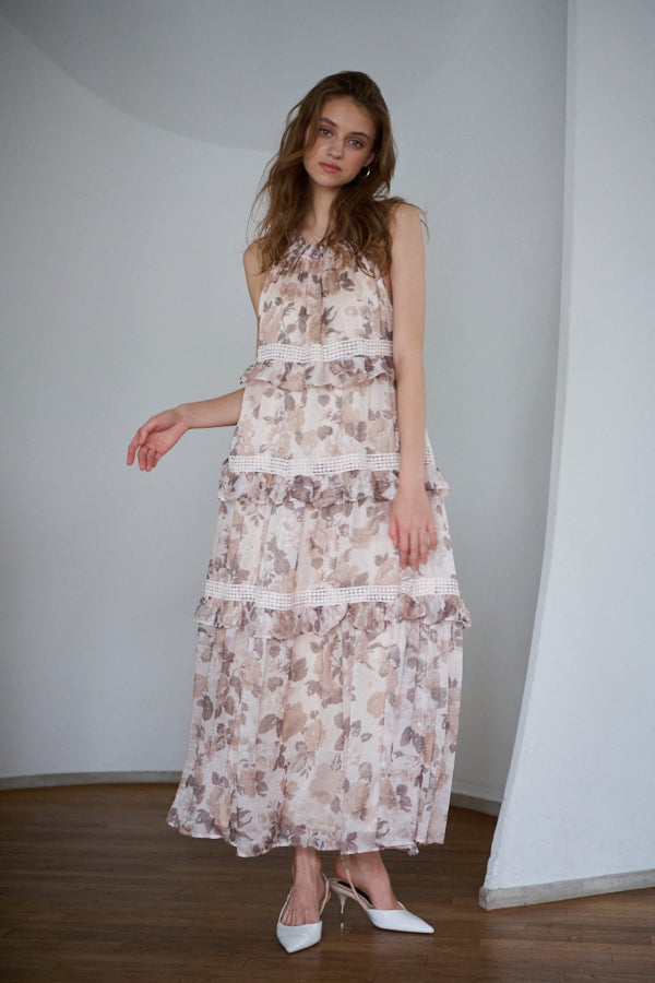 Julian Floral Dress -L.BEG-