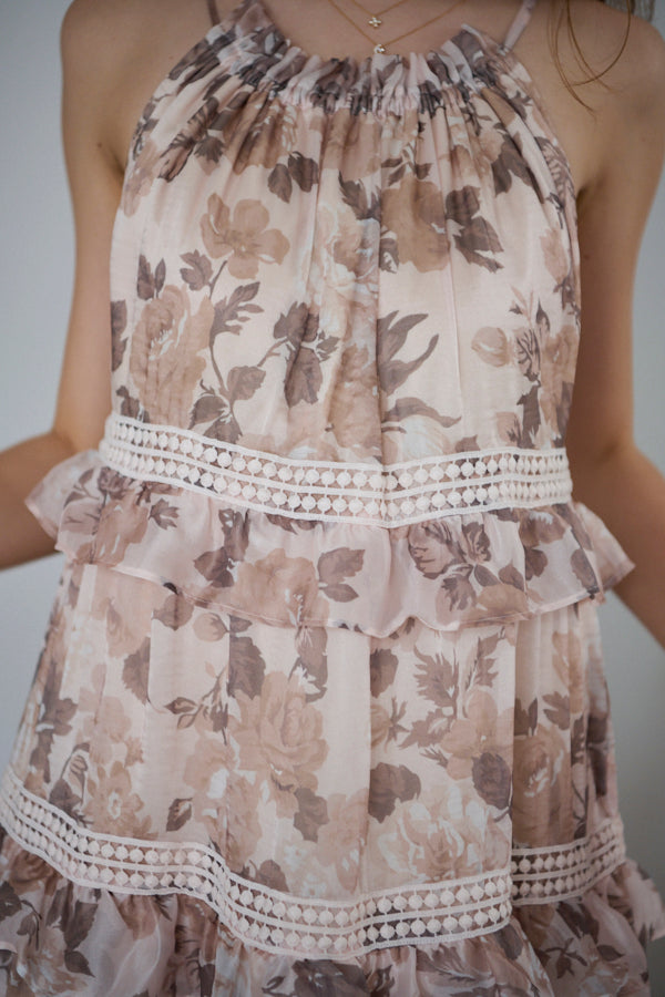 Julian Floral Dress -L.BEG-