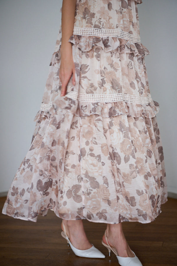 Julian Floral Dress -L.BEG-