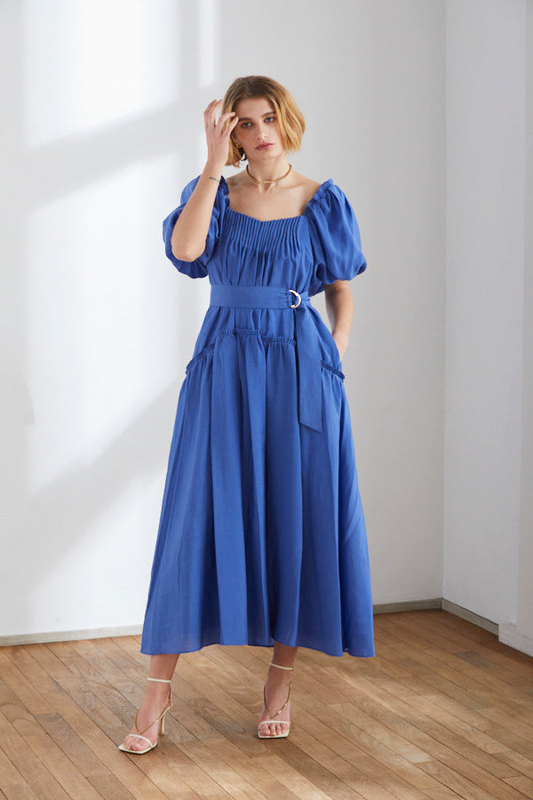 Memories Long Dress <br> -BLU-