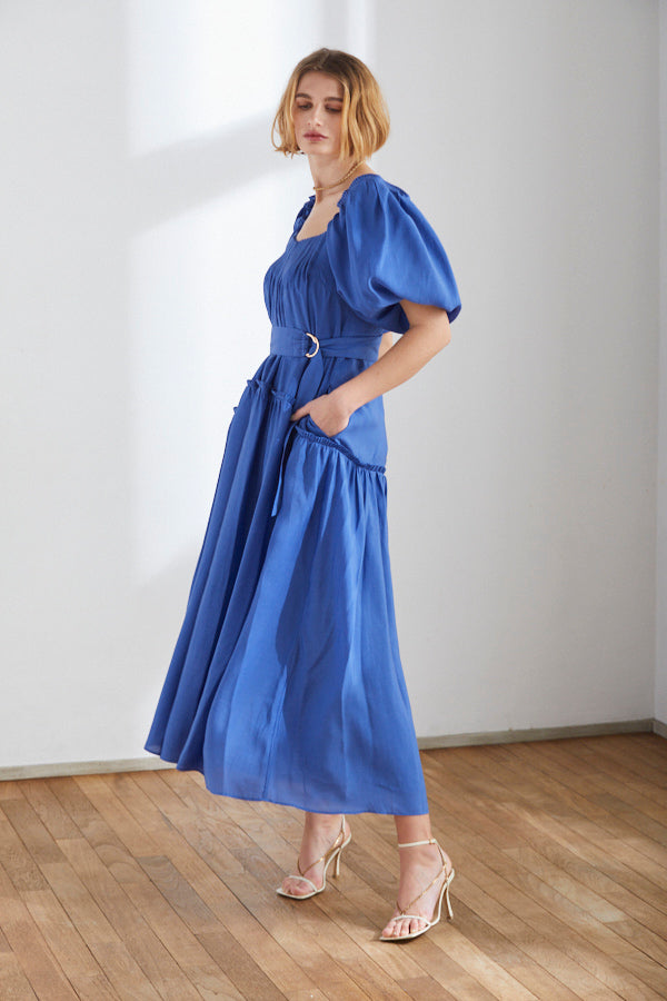 Memories Long Dress <br> -BLU-