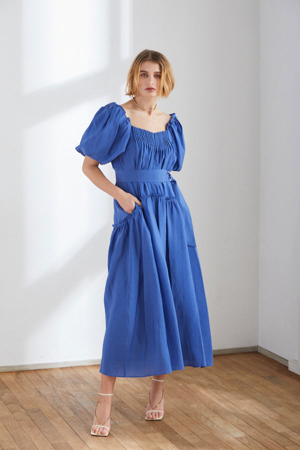 Memories Long Dress <br> -BLU-