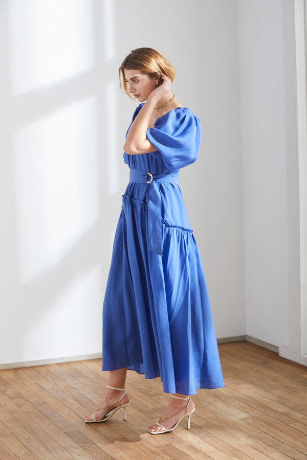 Memories Long Dress <br> -BLU-