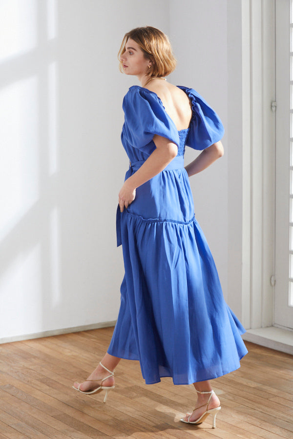 Memories Long Dress <br> -BLU-