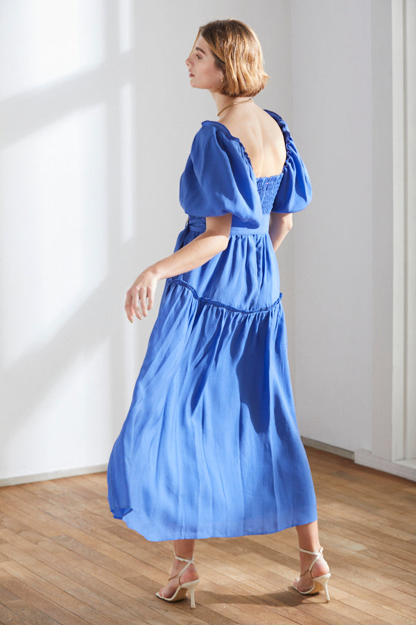 Memories Long Dress <br> -BLU-