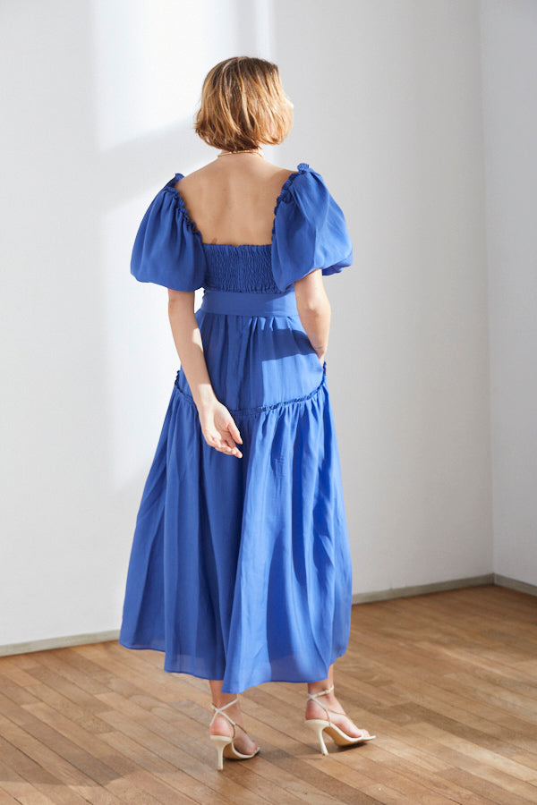 Memories Long Dress <br> -BLU-