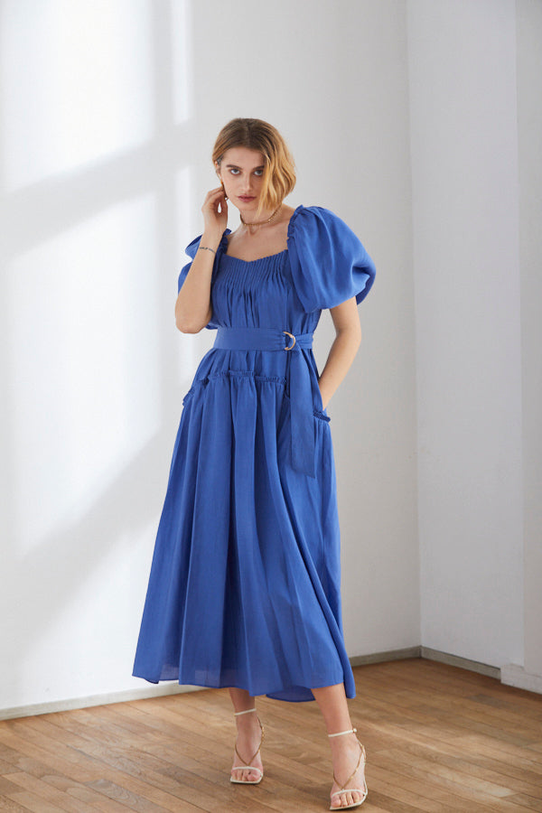 Memories Long Dress <br> -BLU-