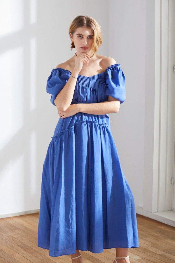 Memories Long Dress <br> -BLU-