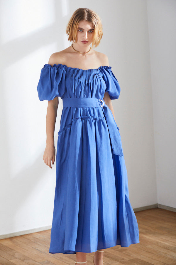 Memories Long Dress <br> -BLU-