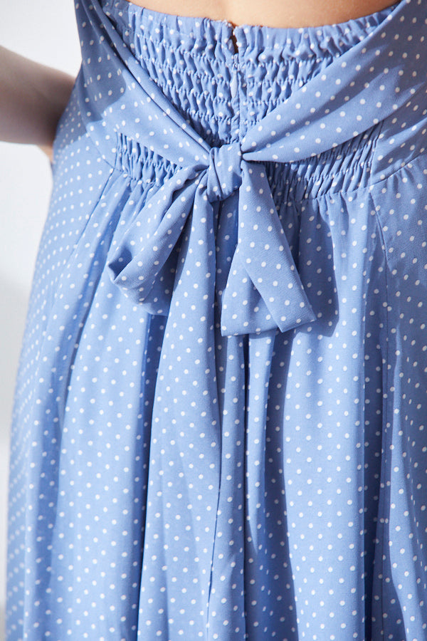 Harper Polka-dot Dress <br>-SAX dot-