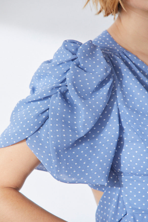 Harper Polka-dot Dress <br>-SAX dot-